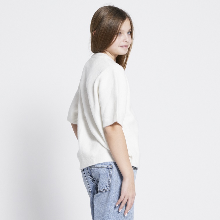 Basic Knit Short Sleeve Cardigan "Margot star"